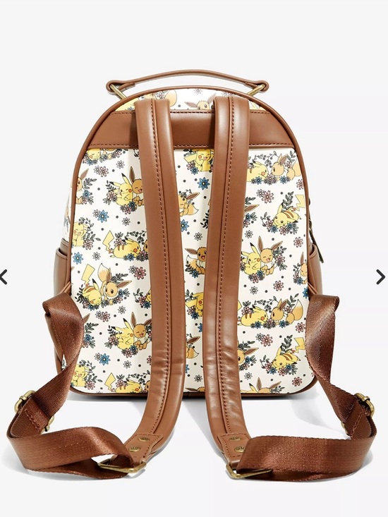 Loungefly Pokémon Pikachu & Eevee Floral Mini Backpack - BoxLunch Exclusive main image 10